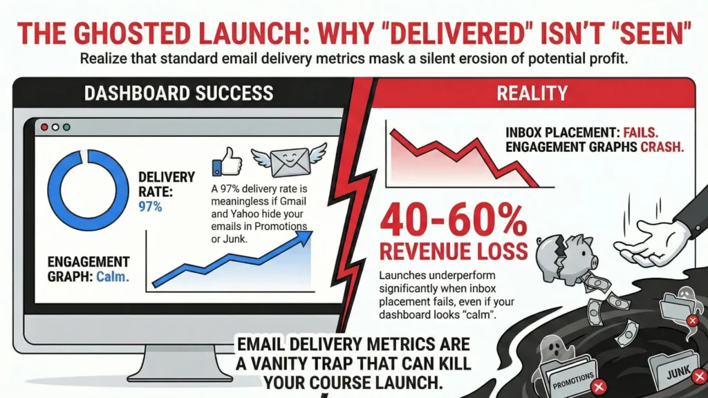 Devastating financial impact of poor email placement for digital entrepreneurs