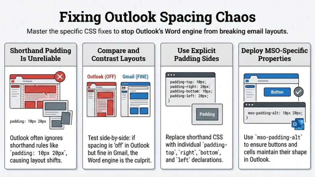 Padding and margin rendering inconsistencies