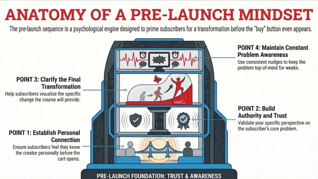 What the pre-launch email sequence is actually for