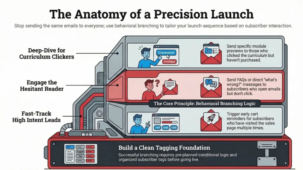 Behavioral branching in the launch sequence