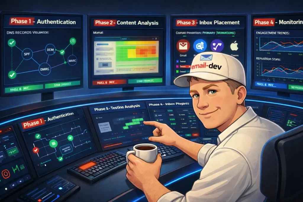 The complete email deliverability testing framework - how to test email deliverability in four phases