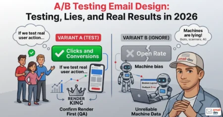 A/B testing email design elements
