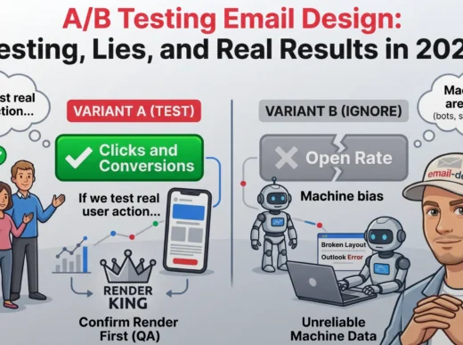 A/B testing email design elements