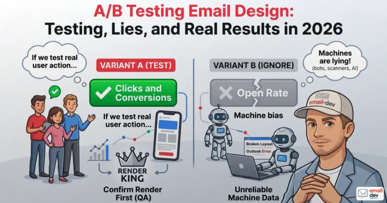 A/B testing email design elements