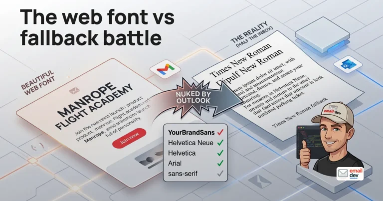 Web fonts in email