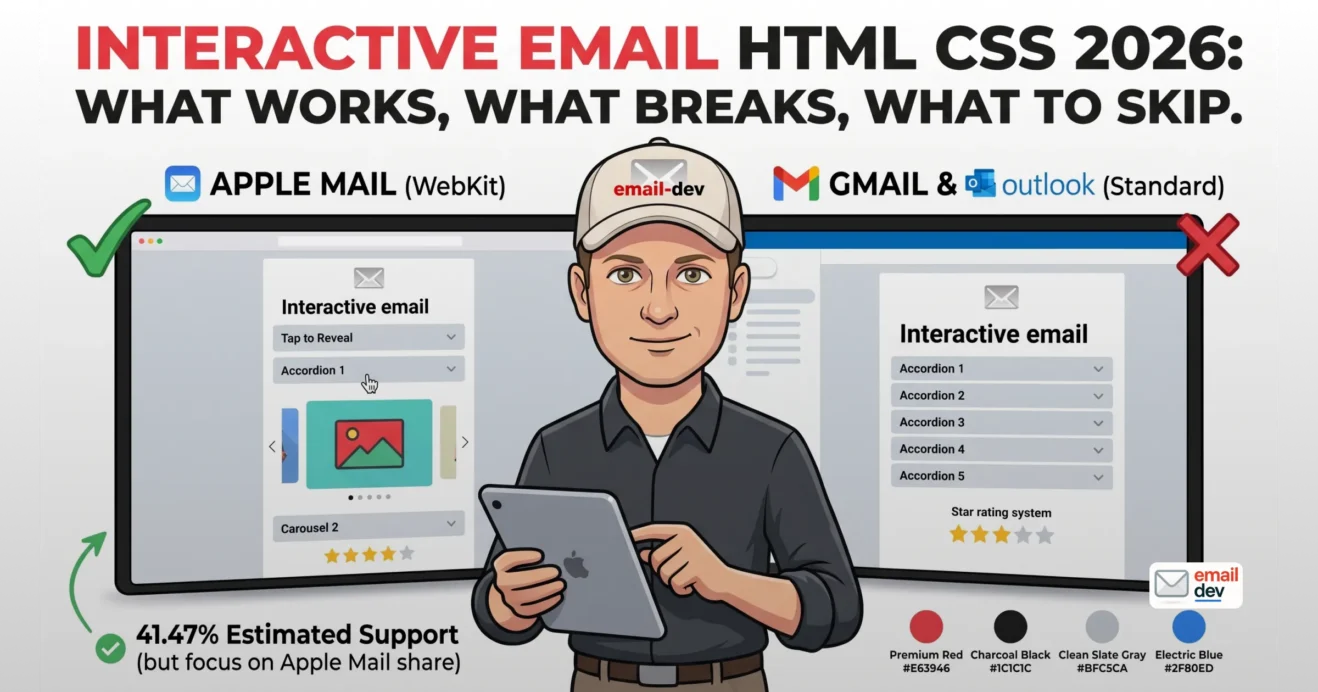 Interactive email HTML CSS