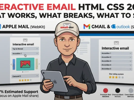 Interactive email HTML CSS