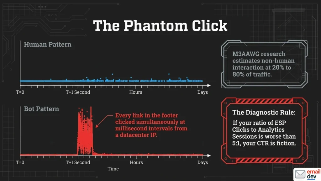 The clicks that no human made